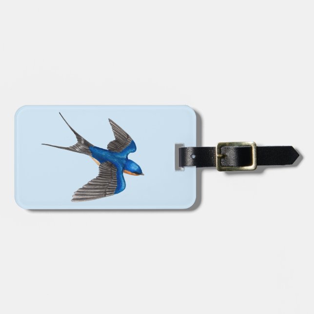 Etiqueta De Bagagem Flying Barn Swallow (Frente Horizontal)