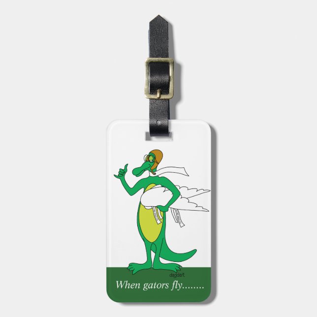 Etiqueta de Bagagem Flying Gator (Frente Vertical)