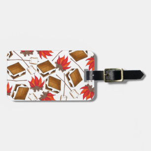 Etiqueta De Bagagem Fogo de Campfire S'mores do Acampamento Marshmallo