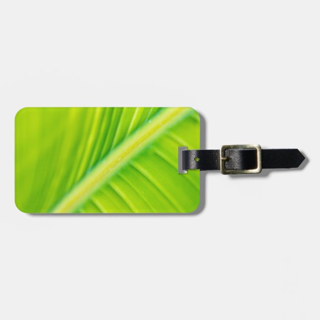 Etiqueta De Bagagem folha de bananas verde (Frente Horizontal)