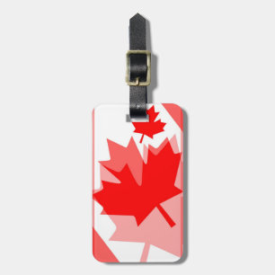 Etiqueta De Bagagem Folha de bordo canadense por todo o lado no estilo