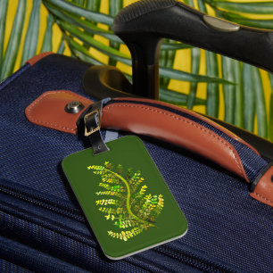Etiqueta De Bagagem Folha verde