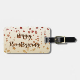 Etiqueta De Bagagem Folhas de Ação de Graças