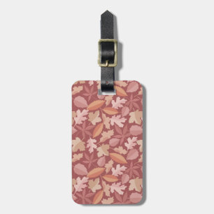 Etiqueta De Bagagem folhas de Marsala padrão