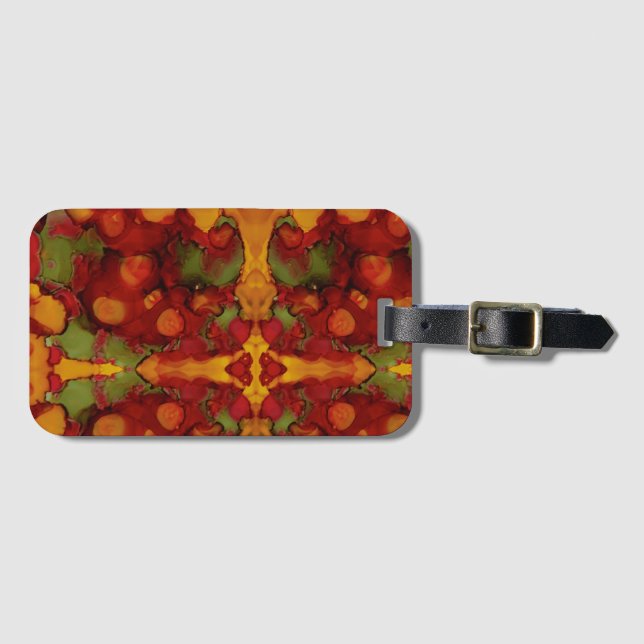 Etiqueta De Bagagem Folhas de outono (Frente Horizontal)