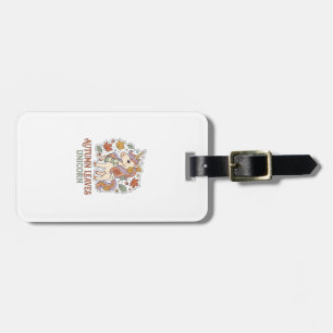 Etiqueta De Bagagem Folhas de Outono Unicórnio Design Gráfico Merch Un