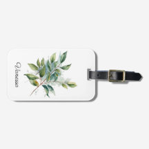 Foliage Verde Elegante Aquarela, personalizada