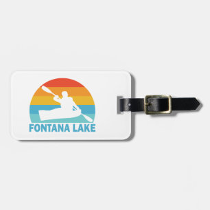 Etiqueta De Bagagem Fontana Lake North Carolina Kayak