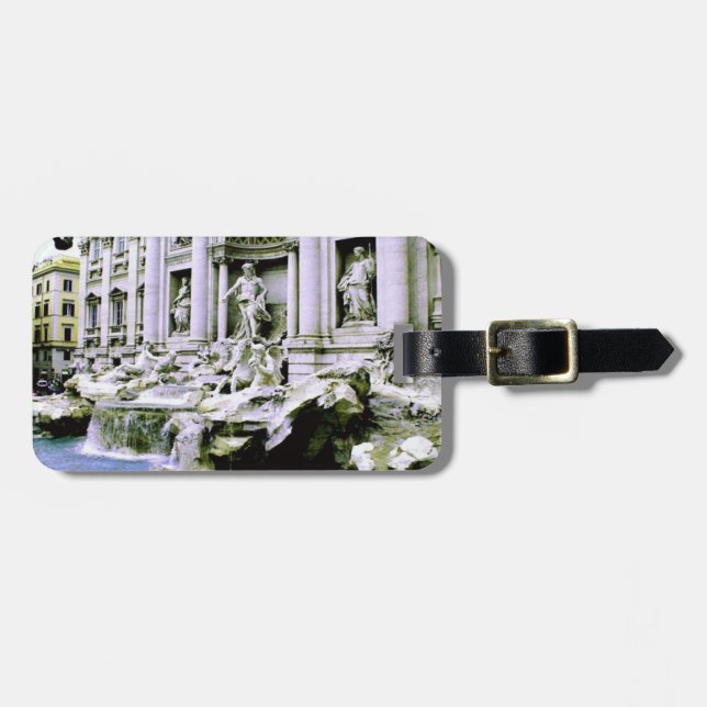 Etiqueta De Bagagem Fonte do Trevi (Frente Horizontal)