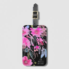 Etiqueta De Bagagem Fonte floral