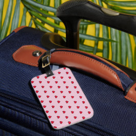 Etiqueta De Bagagem Forma cardíaca em forma de píxelado