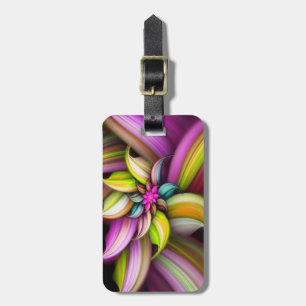 Etiqueta De Bagagem Forma floral retro feminino legal bonito fina