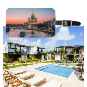 Etiqueta De Bagagem Foto: Belo Sunset Twilight Dusk Lucía Tag