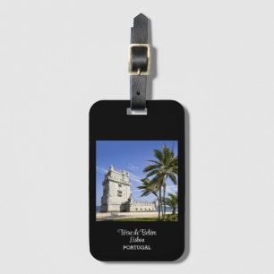 Etiqueta De Bagagem Foto da Torre Belém perto do rio Tagus, Lisboa