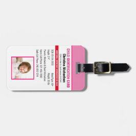 Etiqueta De Bagagem Foto de Alergia de Emergência para Identificação d