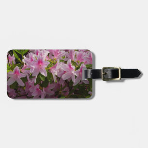 Etiqueta De Bagagem Foto floral do primavera cor-de-rosa de Bush da