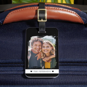 Etiqueta De Bagagem Foto moderna de família personalizada