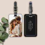 Etiqueta De Bagagem Foto personalizada<br><div class="desc">Etiqueta de Bagagem Personalizada de Foto e Texto</div>