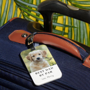 Etiqueta De Bagagem Foto Personalizada do Cachorro Melhor Pai Por Par