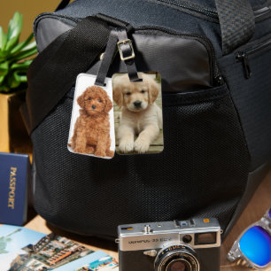 Etiqueta De Bagagem Foto personalizável de lado duplo