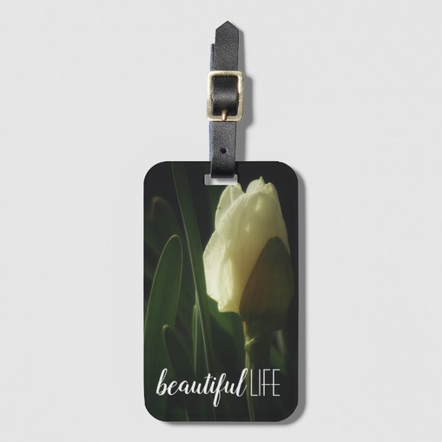 Etiqueta De Bagagem Fotografia Daffodil Linda Vida (Frente Vertical)