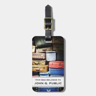 Etiqueta De Bagagem Fotografia de Suitcases