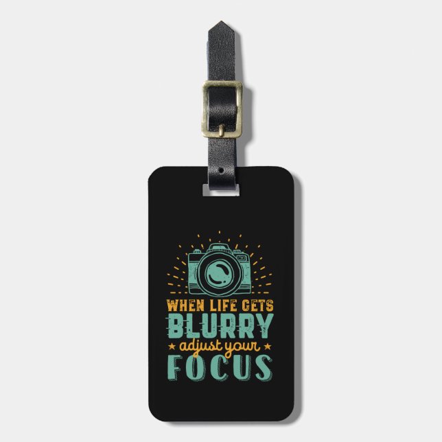 Etiqueta De Bagagem Fotografia Inspiracional Quando A Vida Fica Enevoa (Frente Vertical)
