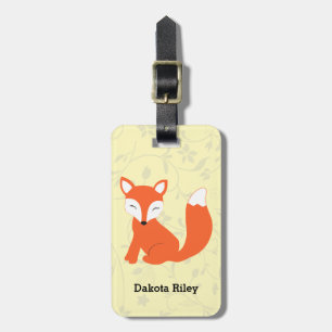 Etiqueta De Bagagem Fox bonito do bebê da floresta