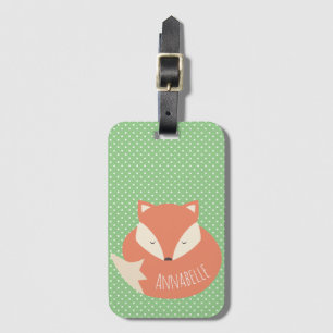 Etiqueta De Bagagem Fox bonito personalizado do sono