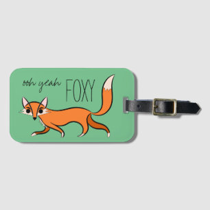 Etiqueta De Bagagem Foxy Cute Fox Slogan
