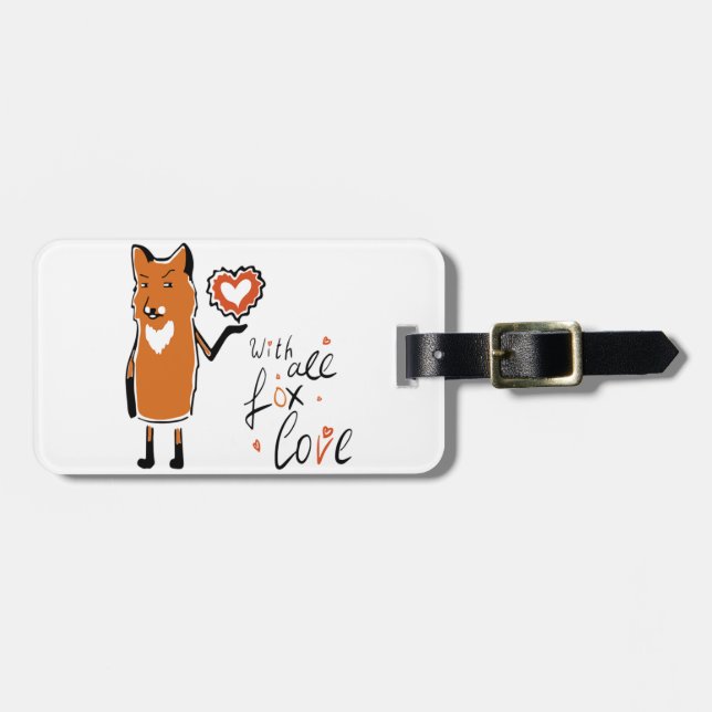 Etiqueta De Bagagem Foxy Love (Frente Horizontal)