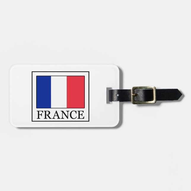 Etiqueta De Bagagem França (Frente Horizontal)