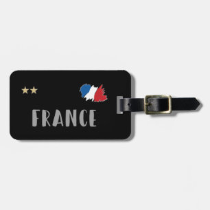 Etiqueta De Bagagem França Futebol Fan Camisa Bandeira Francesa
