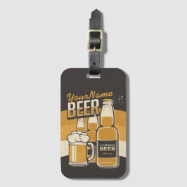 Etiqueta De Bagagem Frasco de Cerveja Personalizado Bar Repetitivo