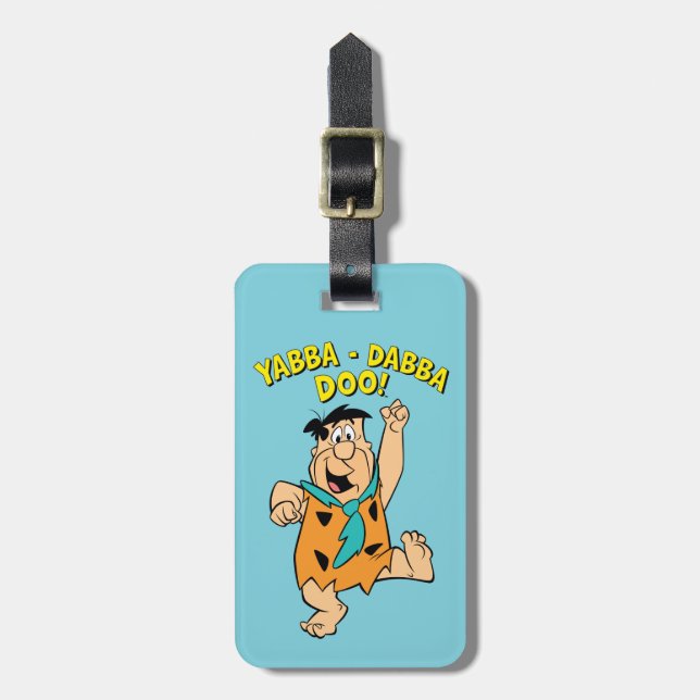 Etiqueta De Bagagem Fred Flintstone Yabba-Dabba Doo! (Frente Vertical)