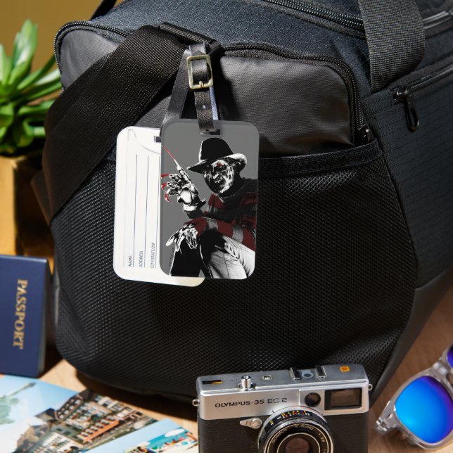 Etiqueta De Bagagem Freddy vs Jason | Freddy Ver Vermelho (Frente e Verso)