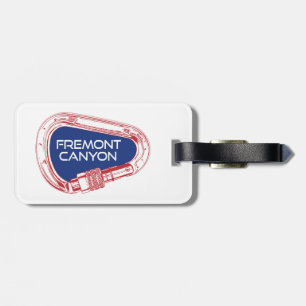 Etiqueta De Bagagem Fremont Canyon Wyoming Rock Escalbing Carabiner