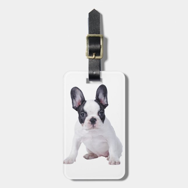 Etiqueta De Bagagem Frenchie - cachorrinho francês (Frente Vertical)