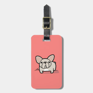 Etiqueta De Bagagem Frenchie de creme