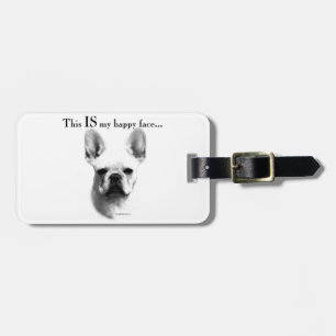 Etiqueta De Bagagem Frenchie Happy Face