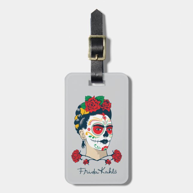 Etiqueta De Bagagem Frida Kahlo | EL Día de los Muertos (Frente Vertical)