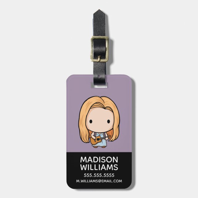 Etiqueta De Bagagem FRIENDS™ | Phoebe Chibi (Frente Vertical)