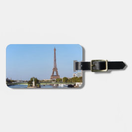 Etiqueta De Bagagem Front de Seine e Eiffel tower - Paris, França
