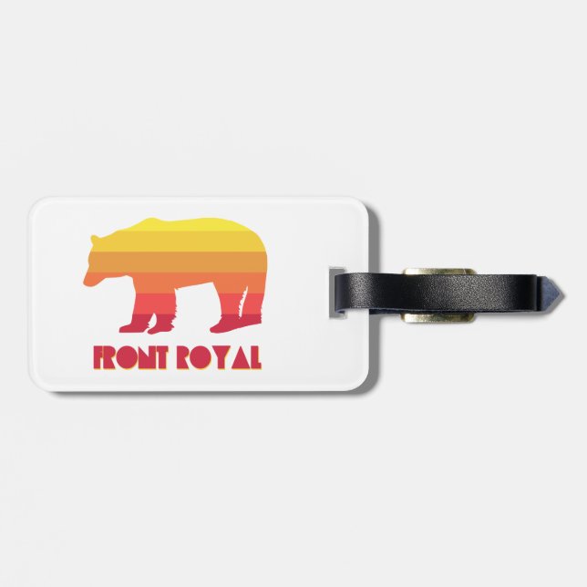 Etiqueta De Bagagem Front Royal Virginia Rainbow Bear (Traseira Horizontal)