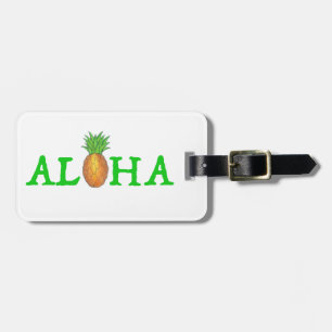 Etiqueta De Bagagem FRUTA de ananás tropical da ilha do Havaí ALOHA
