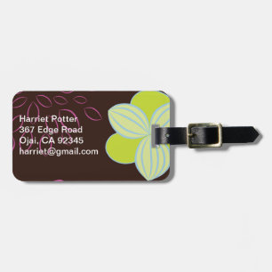 Etiqueta De Bagagem Fruta Flor Belo Cute Girassol Retro Floral