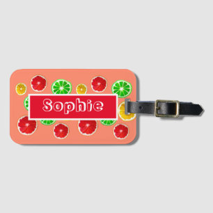 Etiqueta De Bagagem Fruta suculenta e frutado