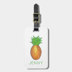 Etiqueta De Bagagem Fruta Tropical Havaiana de Luau Pineapple