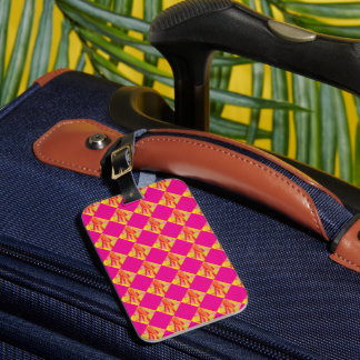 Etiqueta De Bagagem Fuchsia Diamond Luggage Tag