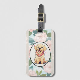 Etiqueta De Bagagem Fundo clássico Labrador Retriever